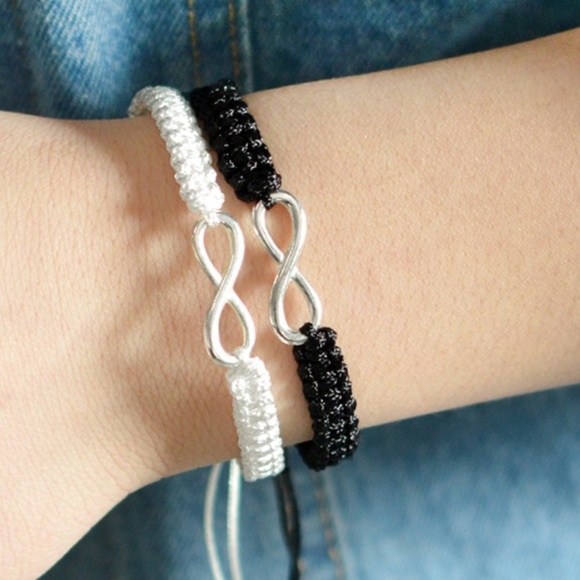 🎁 goneHandmade His & Her's Infinity Bracelet Set - Picture 1 of 4